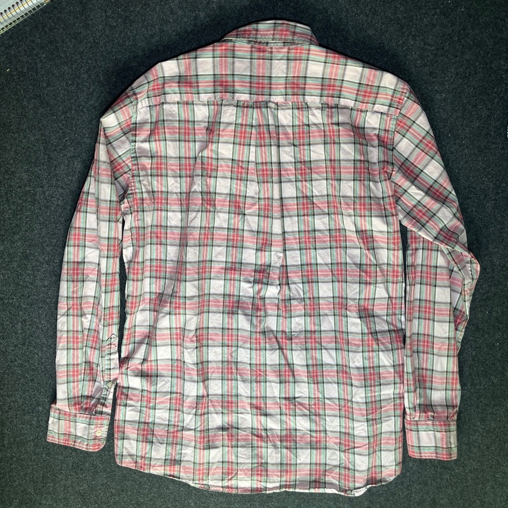 Uniqlo Plaid Button Down Shirt Mens Large Pink Excellent Long Sleeve Cotton - Picture 5 of 7